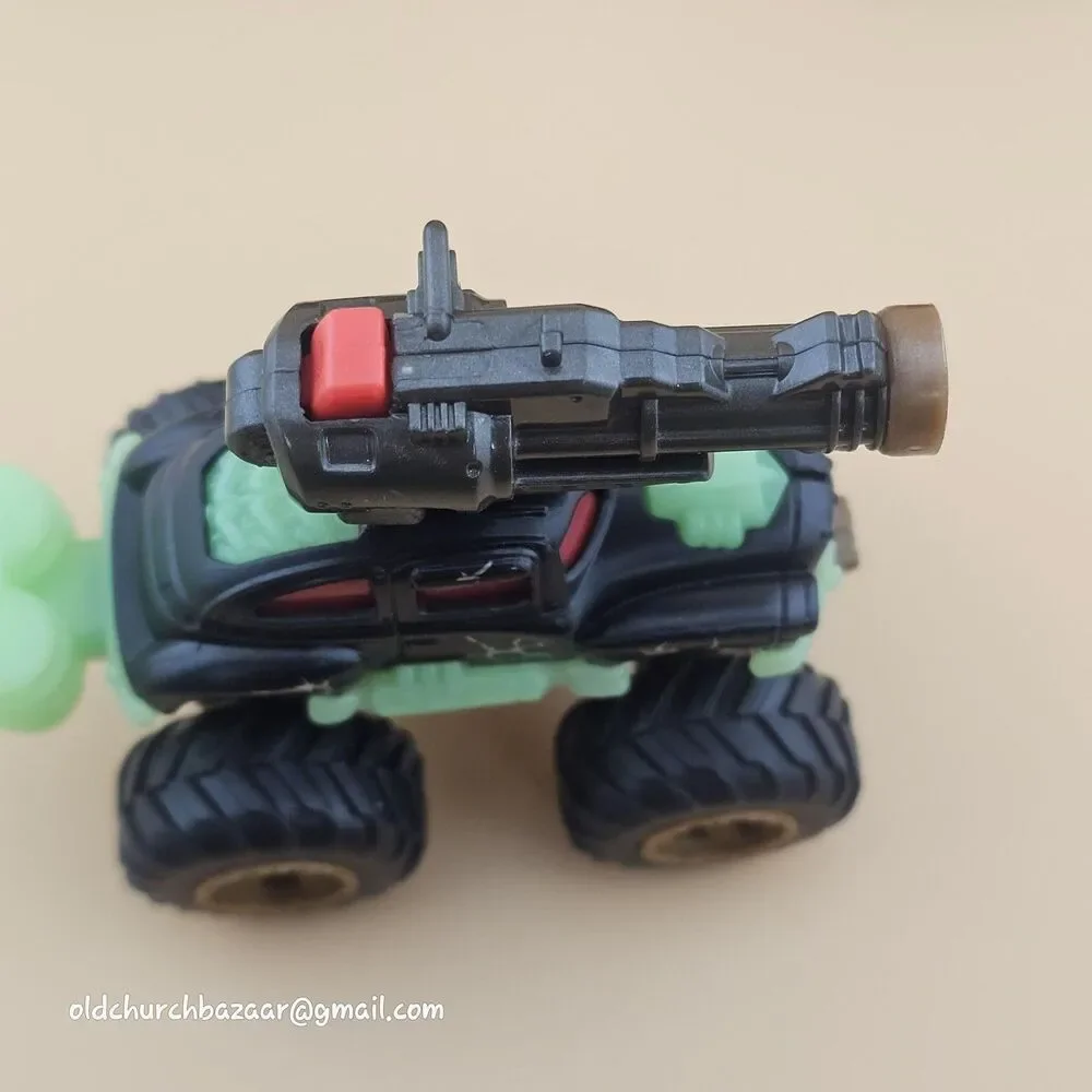 Vtg Lot Of 3 1990's Diecast Monster Trucks Jeep Cars Multi-Color Collectible Toy